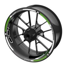 SEFIS sada farebných prúžkov EASY na kolesa Kawasaki Z400 zelená