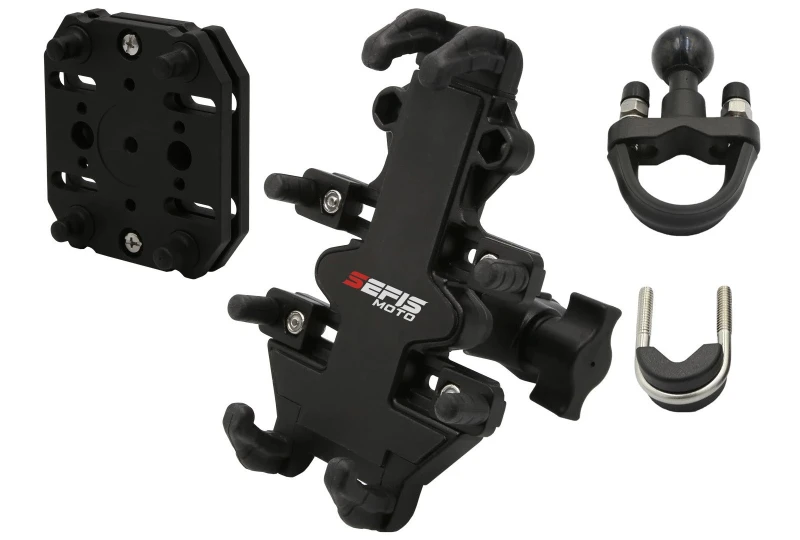 SEFIS SPINE T celokovový outdoor držiak s objímkou a anti-otrasovým adaptérem pre motocykel