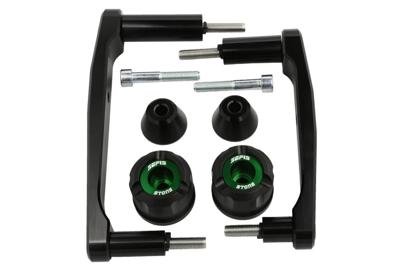 SEFIS STONE padacie protektory Kawasaki Z900 2017-2025 zelená pre motocykel