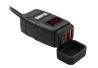 SEFIS UN10 2x USB nabíjačka / zásuvka s voltmetrom stavu moto batérie pre motocykel