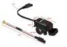SEFIS UN10 1x USB-A a 1x USB-C  nabíjačka / zásuvka s voltmetrom stavu moto batérie pre motocykel