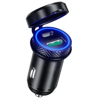 SEFIS Z6 2x USB zásuvka - autonabíjačka 30W USB-A a USB-C Kovová