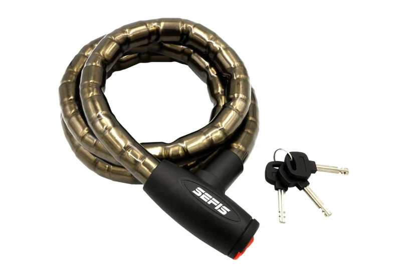 SEFIS zámok s článkovým lanom 1,5M pre motocykel