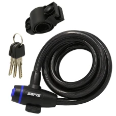 SEFIS zámok s oceľovým lanom 1,8m 12mm