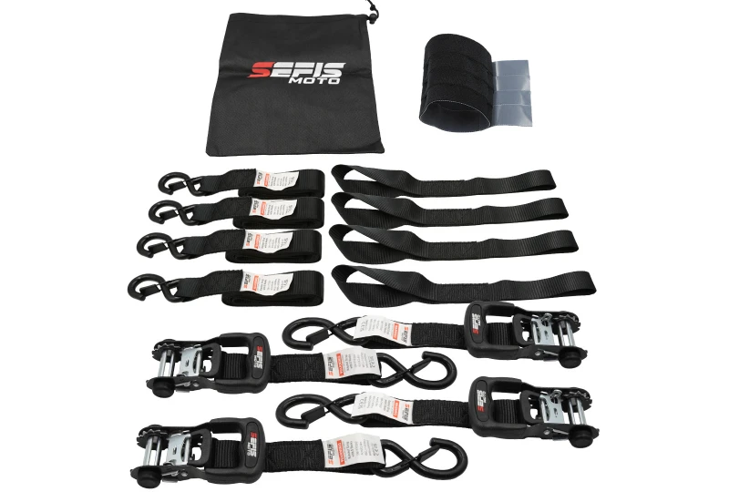 SEFIS SET 40 upevňovacie popruhy 4x kurtna 40mm x 240 cm 4x popruh pre motocykel