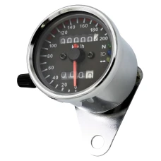 SEFIS mechanický analógový tachometer na motocykel retro 200 chrom