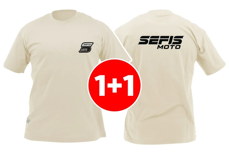 SEFIS Street tričko béžové 1+1 pre motorkárov