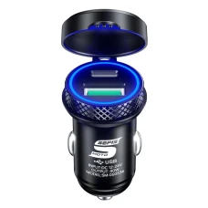 SEFIS Z6 2x USB zásuvka - autonabíjačka 30W USB-A a USB-C Kovová