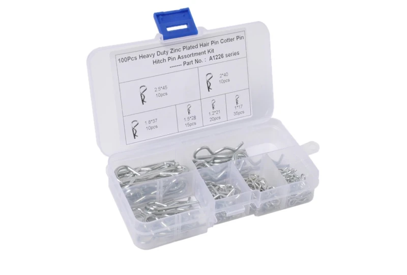 Sada závlačiek 6 druhov 100ks pre motocykel