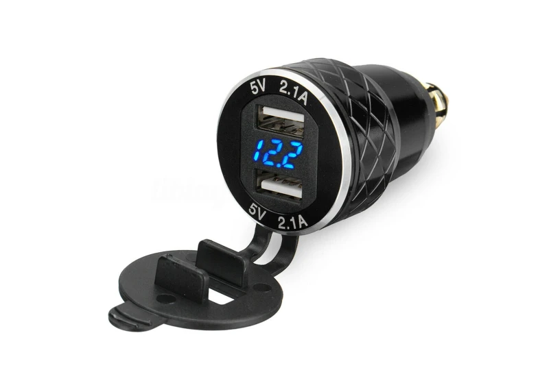 SEFIS 2x USB zásuvka - nabíjačka DIN HELLA pre motocykel