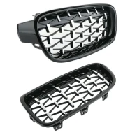 Predná maska ľadvinky Diamond BMW 3 F30 F31 2012-2018 čierna-chróm