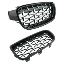 Predná maska ľadvinky Diamond BMW 3 F30 F31 2012-2018 čierna-chróm