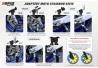 SEFIS D18 moto stojan predný a zadný set - čierný – trn / 2v1